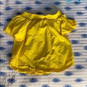 yellow off the shoulder top